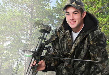 youth with hunting bow